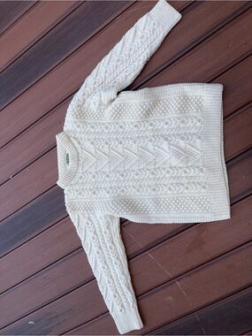 Vintage Republic of Ireland  Cream Cable Knit Sweater